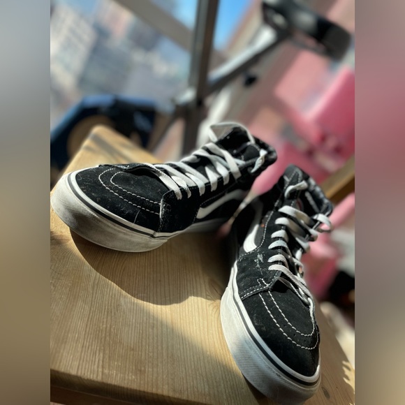 Vans Skateboard Shoe Off The Wall Hi Top Size 10.5 Men/9 Suede Canvas Bl… - Picture 7 of 15